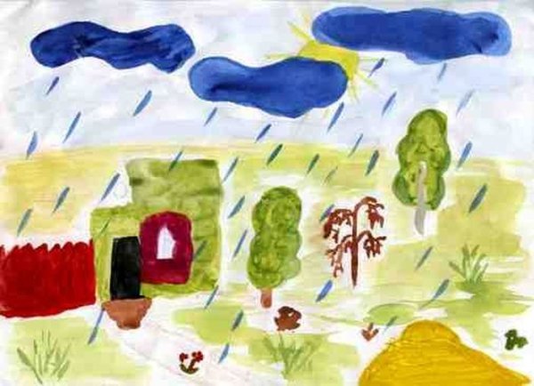 Афанасий Афанасьевич Фет весенний дождь иллюстрация