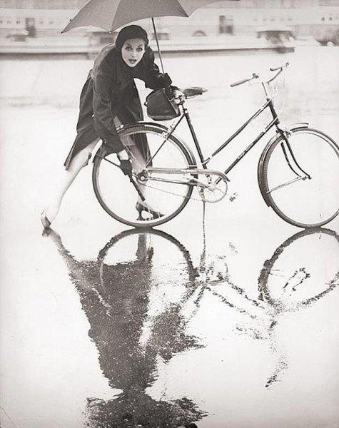 На велосипеде в ливень