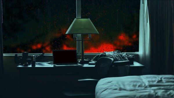 Фото ночь комната дождь