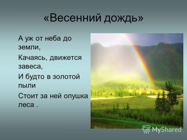 Фет весенний дождь стихотворение