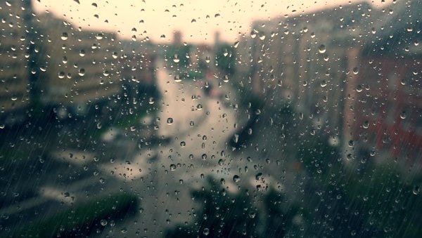 Raining weather Window view