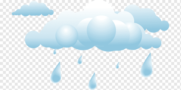Дождевые облака на прозрачном фоне