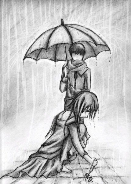 Рисунки карандашом грустные