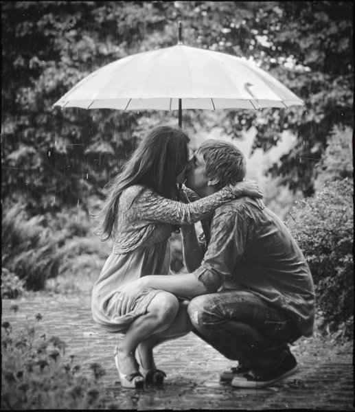 Влюбленные под дождем