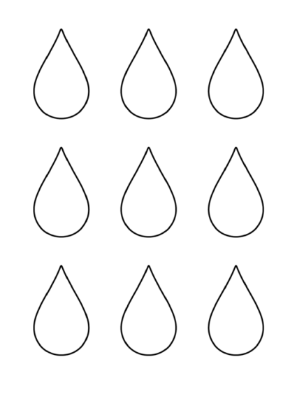 Трафарет капельки для вырезания