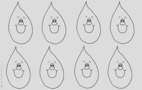 Шаблон капельки
