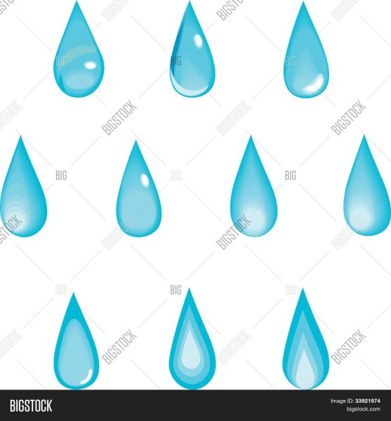 Капельки дождя для вырезания