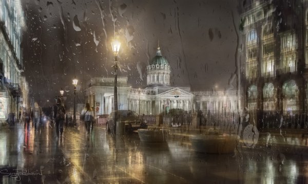 Ночной дождливый Питер