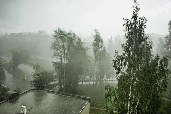 Ливнях, граде и шквалистом ветре