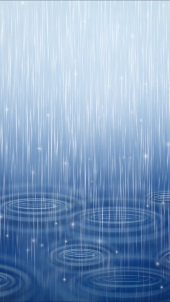Дождь на синем фоне