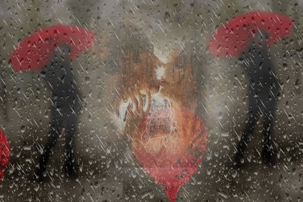 Осенний дождь влюбленные