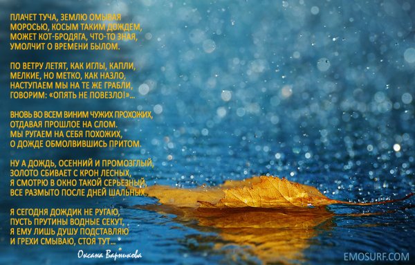 Стихотворение про дождь