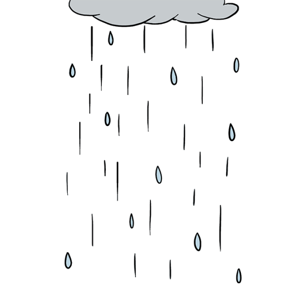 Рисование дождь