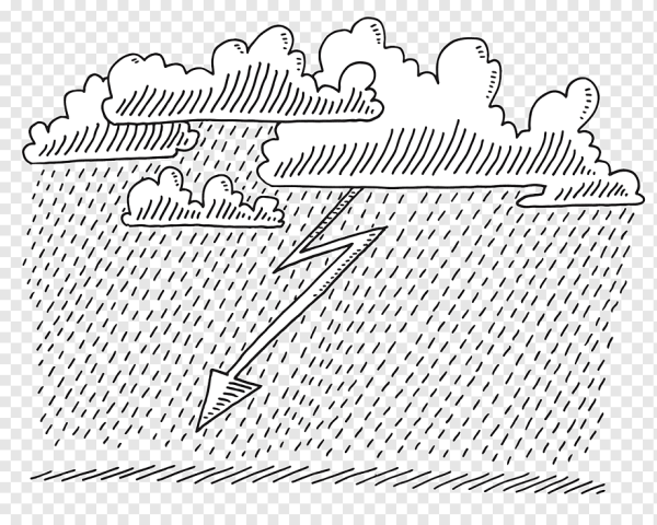 Рисунок грозового дождя