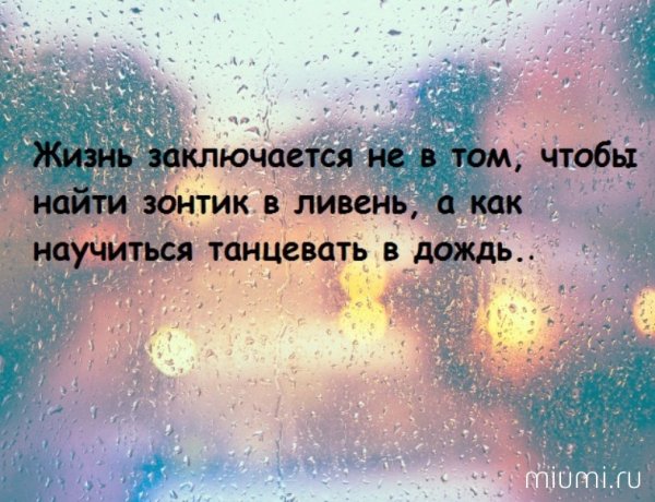 Дождь цитаты красивые
