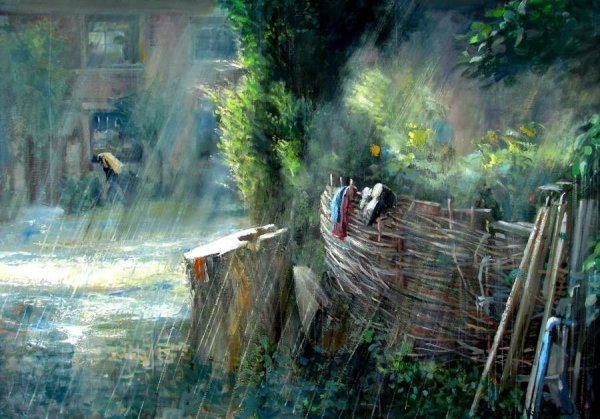 Ливень живопись