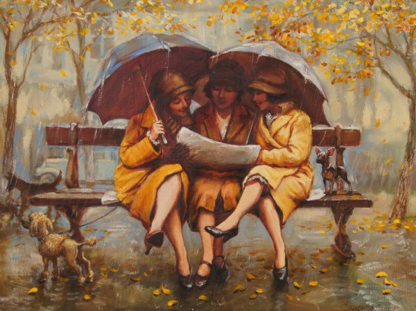 Ольга Симонова художник под дождем