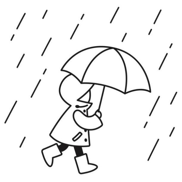 Человечек под зонтом