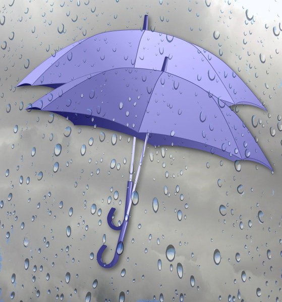 Дождь зонтик