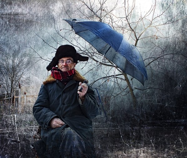 Мужик с зонтом