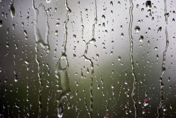 Капли воды на стекле
