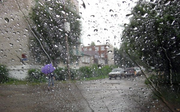 Дождь летом в городе