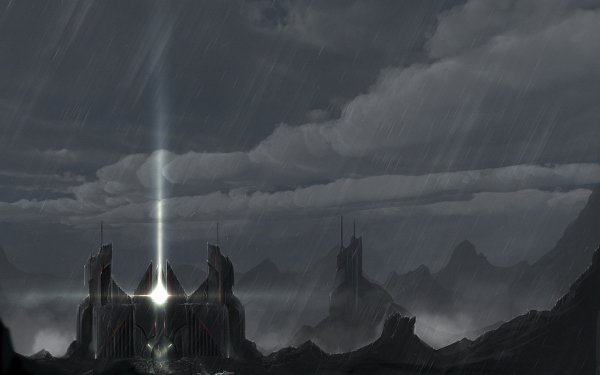 Мрачный замок дождь