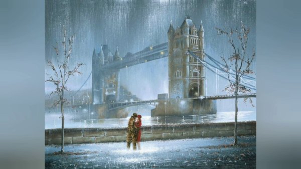 Замок под дождем