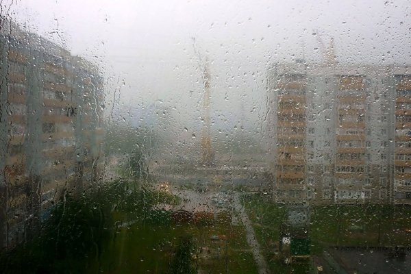 Ливень вид из окна