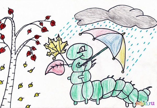 Рисунки для срисовки на тему осень