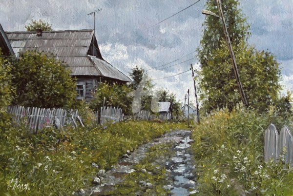 Александр Воля художник картины деревня