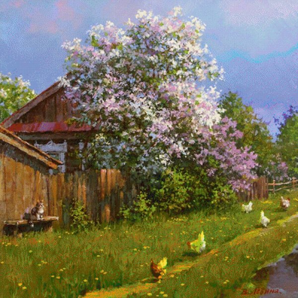 Деревня Виктория Левина художник