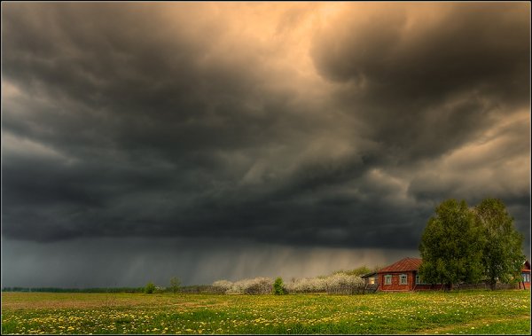 Гроза в деревне