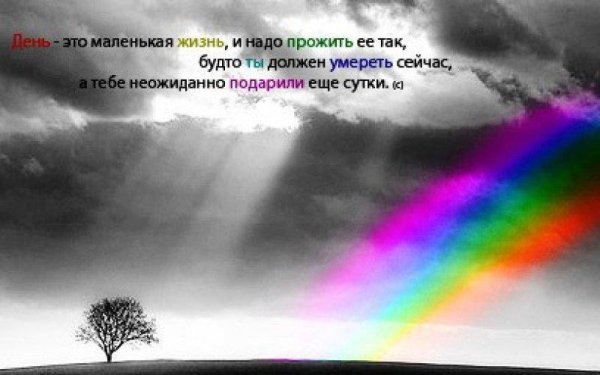 Цитаты про радугу и настроение
