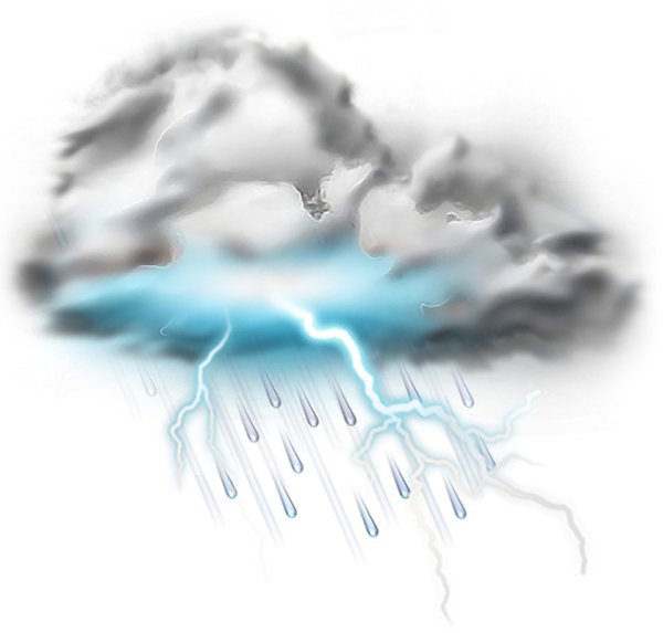 Гроза на белом фоне