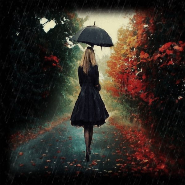 Уходящая девушка