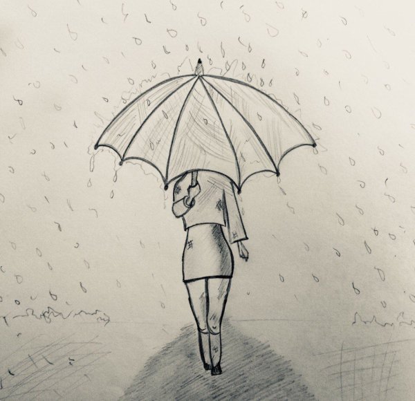 Дождь рисунок