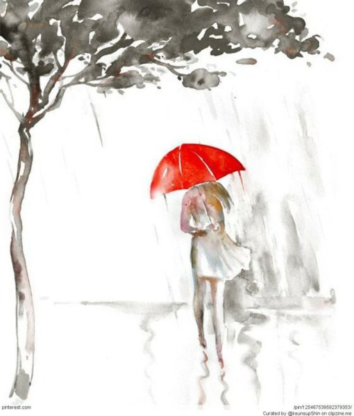 Позы для рисования с зонтом