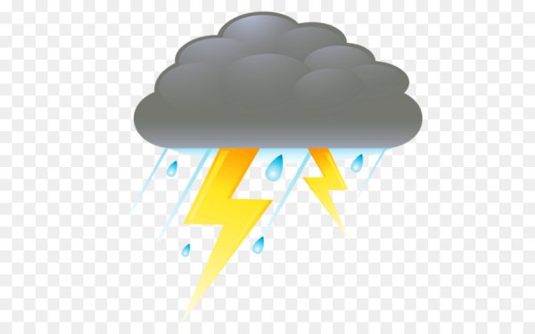 Туча с дождем и молнией