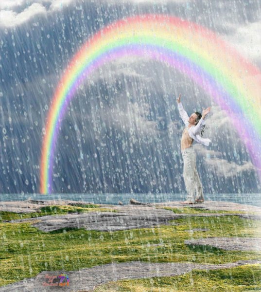 Радуга под дождем