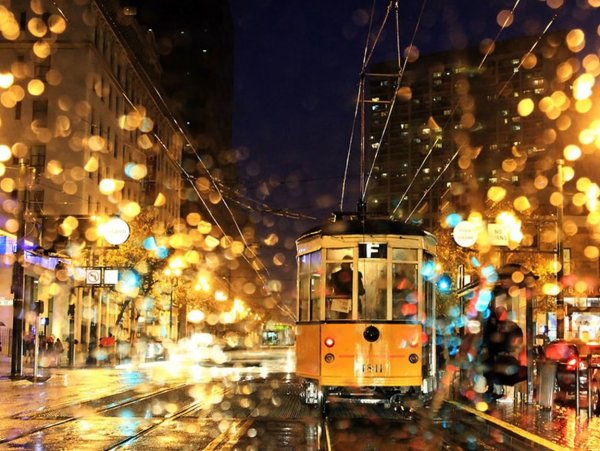 Сан Франциско зимой трамвай