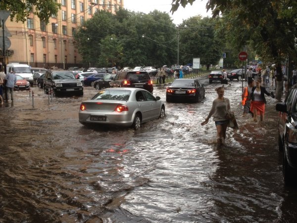 Сегодняшний ливень в Москве