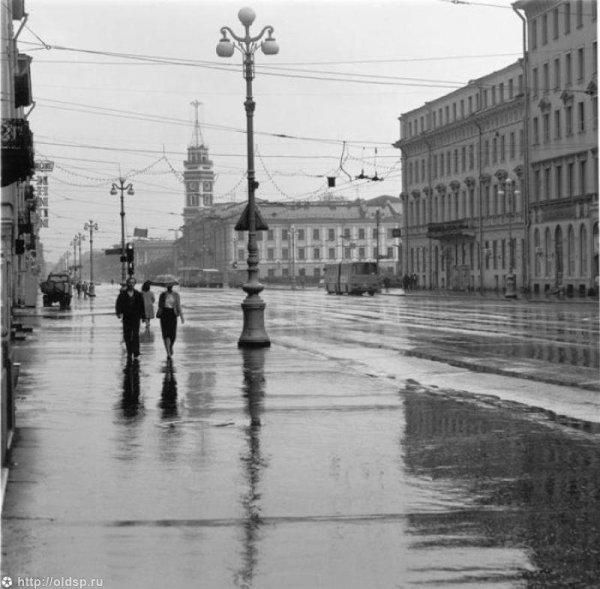 Ленинград Невский проспект дождь