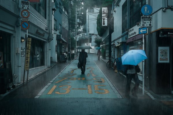 Дождь в Токио арт