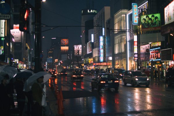 Улица Токио дождь
