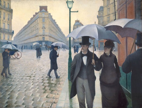 Парижская улица в дождливый день Гюстав Кайботт
