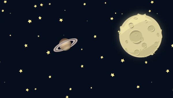 Луна в космосе для детей