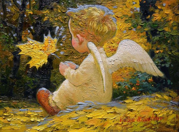 Картины художник Виктор Низовцев осенний ангел