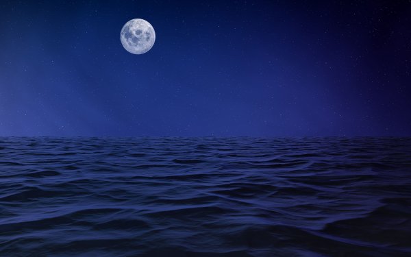 Водная гладь ночью