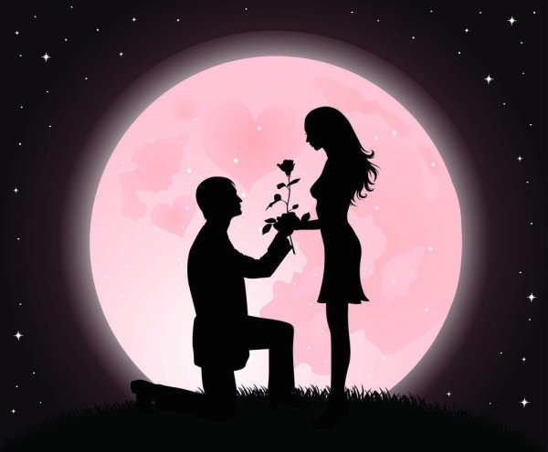 Силуэты влюбленных